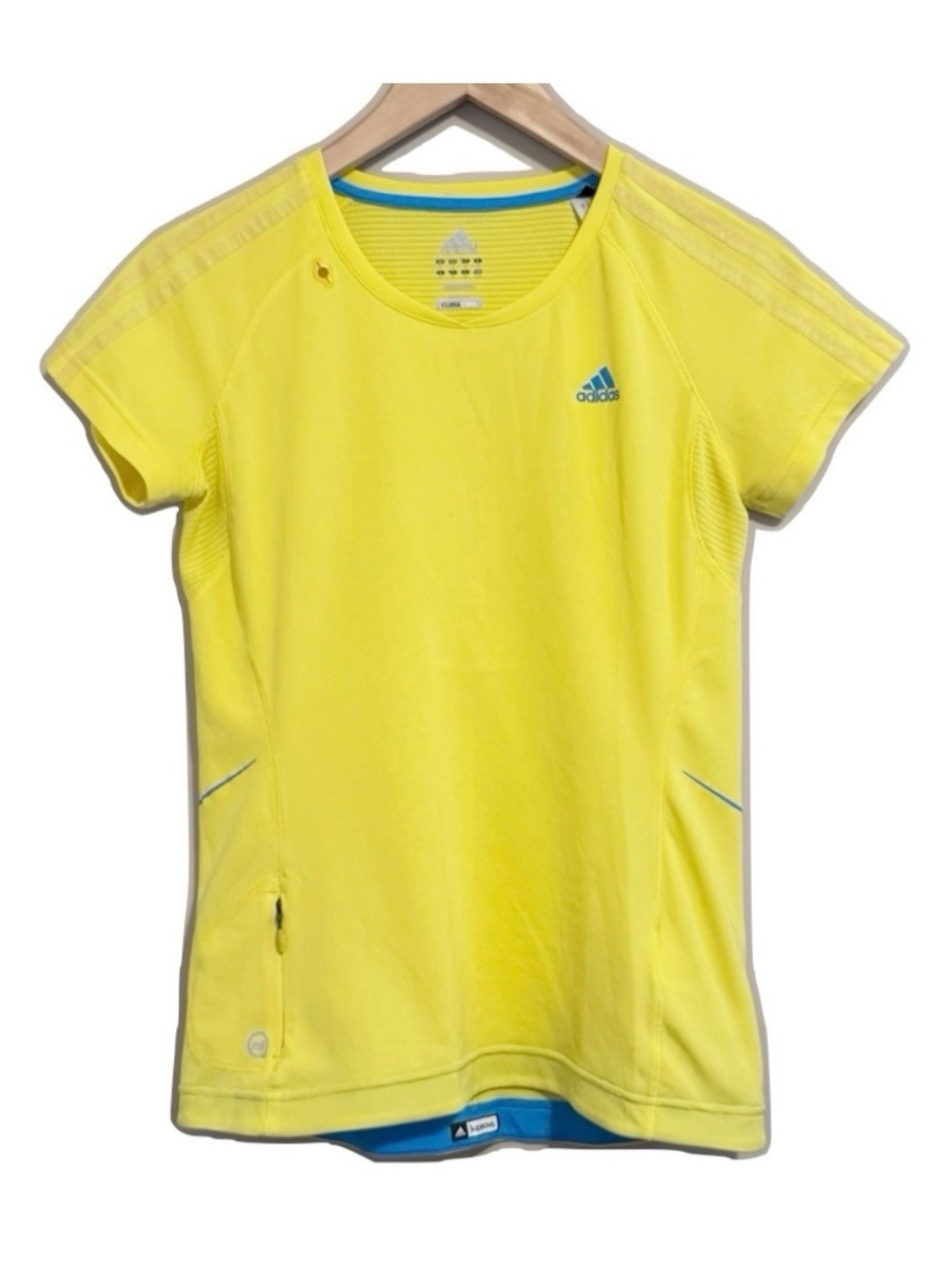Adidas Climacool Yellow Running Workout T-Shirt Medium
